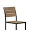 Flash Furniture Natural/Gray Armless Faux Teak Patio Dining Chair SB-CA108-NAT-GG - alternate 7